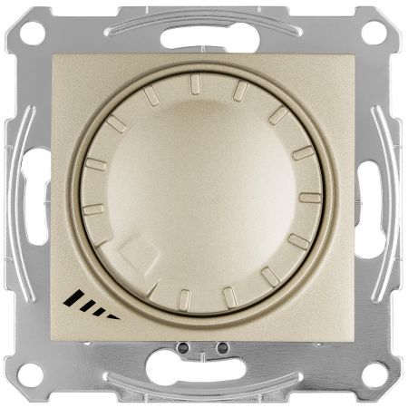 SDN2201268 (SDN2201268) LED Светорегулятор повор-нажимной. проходной. универсальный 4-400Вт. Sedna титан. Schenider Electric