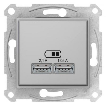 SDN2710260 (SDN2710260) Розетка USB 2.1 А серии Sedna Титановый. Schneider Electric
