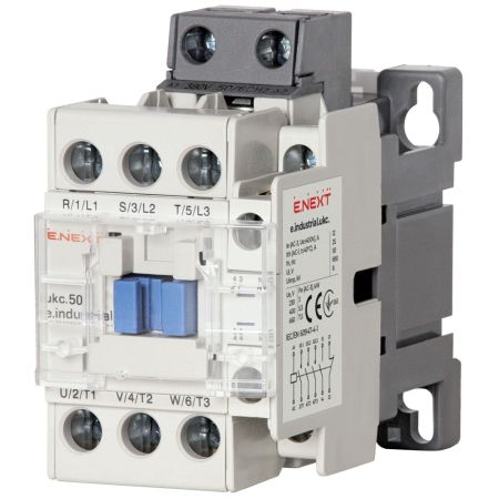 (i.0090035) Контактор e.industrial.ukc.50.380. Iном= 50 A. 380V DC. 3P. 1NO+1NC. E.NEXT