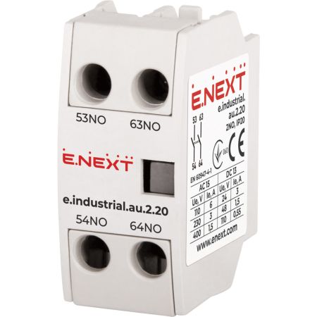 (i0140002) Дополнительный контакт e.industrial.au.2.20. 2NO. E.NEXT