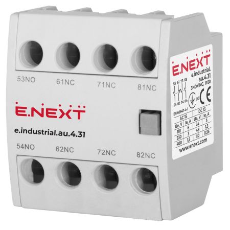 (i0140004) Дополнительный контакт e.industrial.au.4.31. 3NO+1NC. E.NEXT