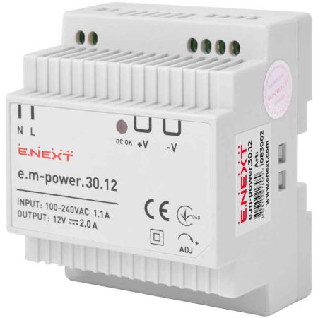 Джерело живлення e.m power.30.12 E.NEXT i083002 P 24 Вт