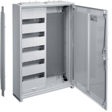 (FWB52K1) Шкаф электротехнический серии Univers IP31/II 800x550x161. с PE/N-клеммами и монтажною перфорированной панелью 60 модулей. Hager