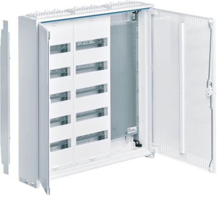 (FWB53K1) Шкаф электротехнический серии Univers IP31/II. 800x800x161. с PE/N-клеммами и монтажною перфорированной панелью 120 модулей. Hager