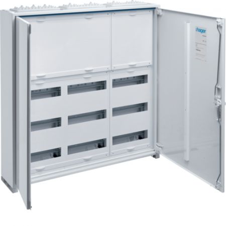 (FWB53N) Шкаф электротехнический серии Univers IP44/II. 800x800x161. с дверцей 108 модуля. с блоком для клемм. Hager