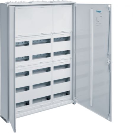 (FWB73N) Шкаф электротехнический серии Univers IP44/II. 1100x800x161. с дверцей 180 модулей. с блоком для клемм. Hager