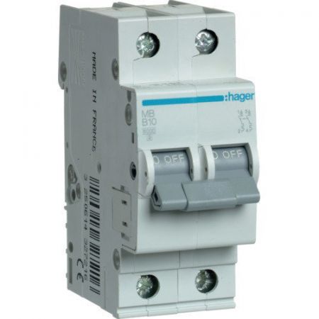(MB250A) Автоматический выключатель MB250A 2P In=50 А Un=220-440В Кривая B 6 кА. Hager