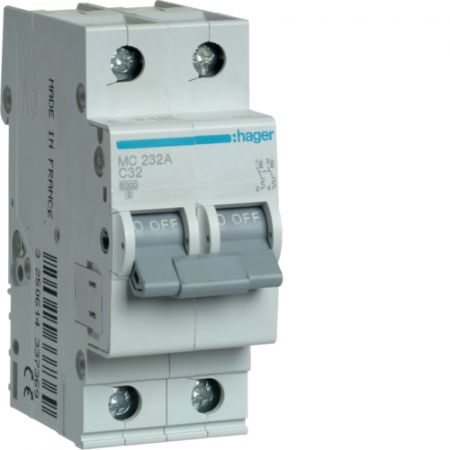 (MC232A) Автоматический выключатель MC232A 2P In=32 А Un=220-440В Кривая C 6 кА