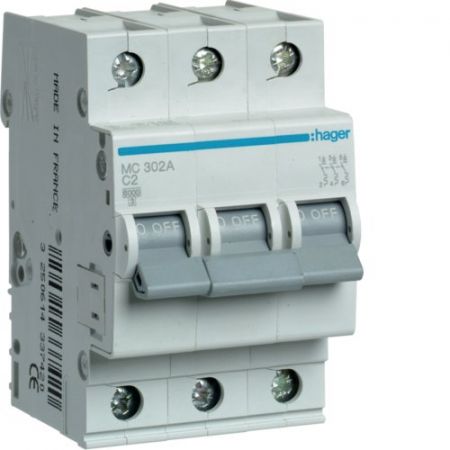 (MC301A) Автоматический выключатель MC301A 3P In=1 А Un=220-440В Кривая C 6 кА