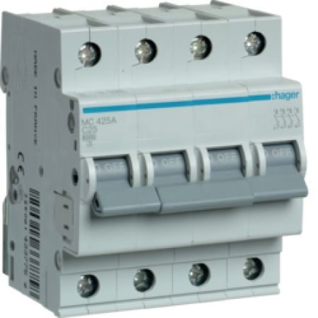 (MC425A) Автоматический выключатель MC425A 4P In=25 А Un=220-440В Кривая C 6 кА