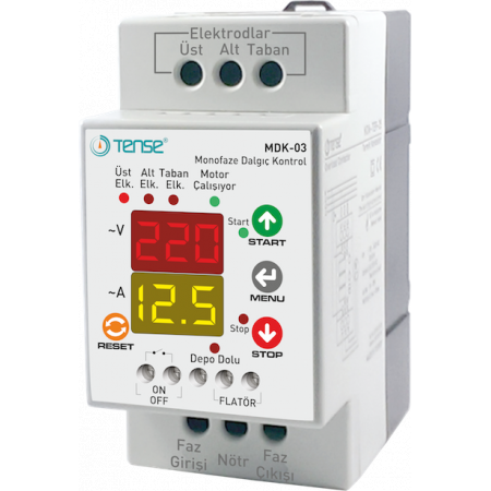(MDK-03) Контроллер 1 фазного погружного скважинного насоса до 4 кВт. 150V–270V AC. 30A. Tense