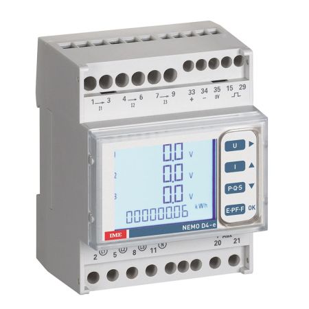 (MFD4E06) Анализатор сети Nemo D4-e+RS485 Вх.5A. Актив.(Кл.1.0). Напряжение 50...450 В. Aux. 230 В. IME