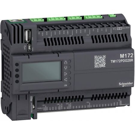 (TM172PDG28R) Промышленный логический контроллер серия M172 — дисплей. 28вх./вых.. Ethernet. Modbus. Schneider Electric