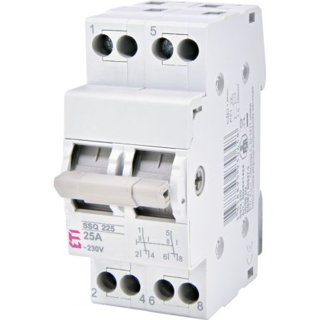 (2421424) Переключатель нагрузки SSQ 225 1-0-2. 2p 25 A. ETI