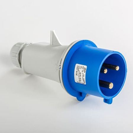 (02104) Вилка переносная. 32А 200/250 V. 2Р+Е. IP44. IDE