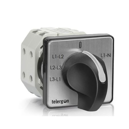 (TP-001000705E1N1) Кулачковый переключатель вольтметра 7 поз.. 0-L1N-L2N-L3N-L1L2-L2L3-L3L1. Telergon