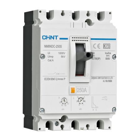 (271280) Автоматический выключатель в литом корпусе NM8NDC-250Q TM . 3P 160A. DC750V 70кА. Chint