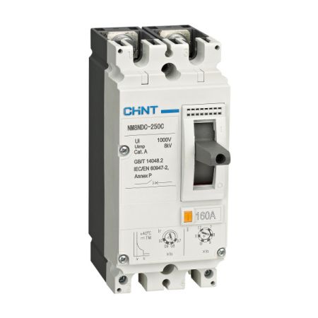 (274851) Автоматический выключатель в литом корпусе NM8NDC-250C TM . 2P 160A. DC500V 36кА. Chint
