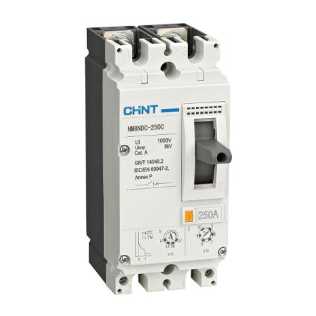 (274855) Автоматический выключатель в литом корпусе NM8NDC-250C TM . 2P 250A. DC500V 36кА. Chint