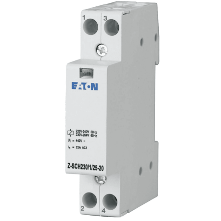 120853 Модульные контакторы Z-SCH 25А. 2NO контакта. Uкат=220-240В. Eaton