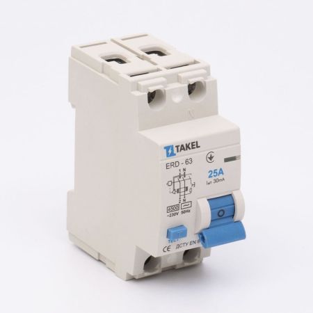 (506353) Устройство защитного отключения ERD-63 2 полюса 25А 30мА. Класс AC. TAKEL