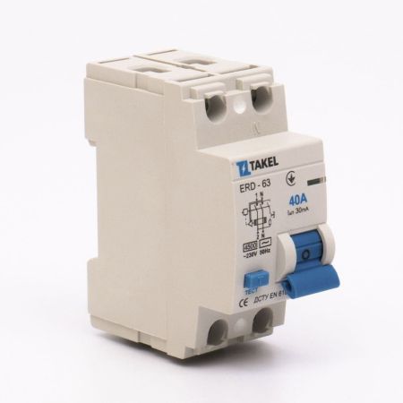(506355) Устройство защитного отключения ERD-63 2 полюса 40А 30мА. Класс AC. TAKEL