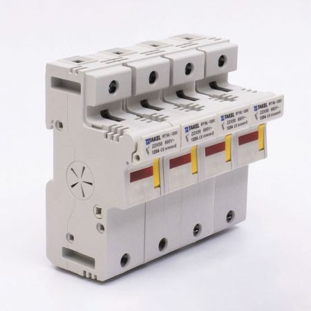 (510611) Держатель цилиндрических предохранителя RT18L-125X 4Р 125А типоразмер 22x58. 690V AC. TAKEL