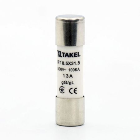(510632) Цилиндрический предохранитель RT 8.5х31.5 13А. gG/gL. Un≤500V AC. TAKEL