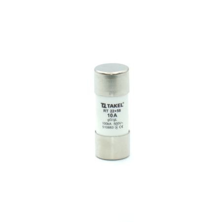 (510663) Цилиндрический предохранитель RT 22х58 10А. gG/gL. Un≤500V AC. TAKEL