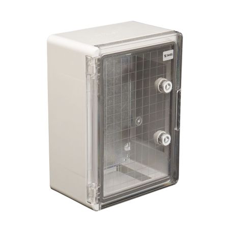 (512821) Корпус пластиковый ударопрочный (ШхВхГ) 250х330х150мм. IP65. прозрачная дверца. TAKEL