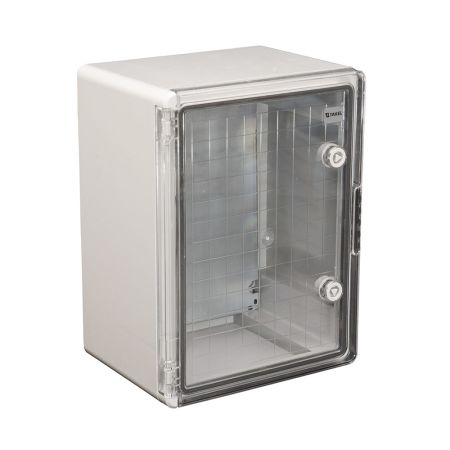 (512824) Корпус пластиковый ударопрочный (ШхВхГ) 300х400х170мм. IP65. прозрачная дверца. TAKEL