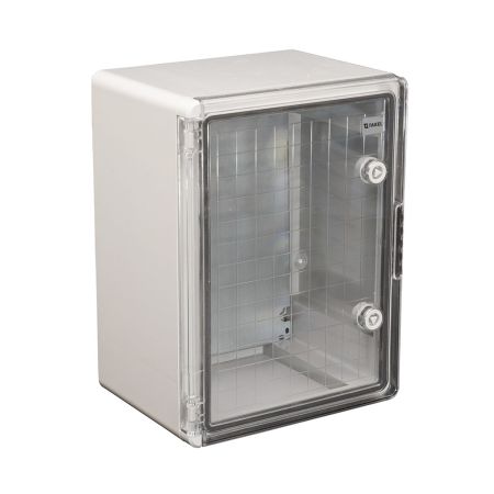 (512825) Корпус пластиковый ударопрочный (ШхВхГ) 300х400х220мм. IP65. прозрачная дверца. TAKEL