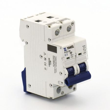 (513517) Автоматический выключатель Argent M-DC-63-C 2Р In=2 А Un=500 V DC Кривая C 6кА. TAKEL