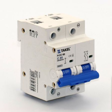 (513581) Автоматический выключатель Argent M-DC-100-C 2Р In=80 А Un=250 V DC Кривая C 10кА. TAKEL