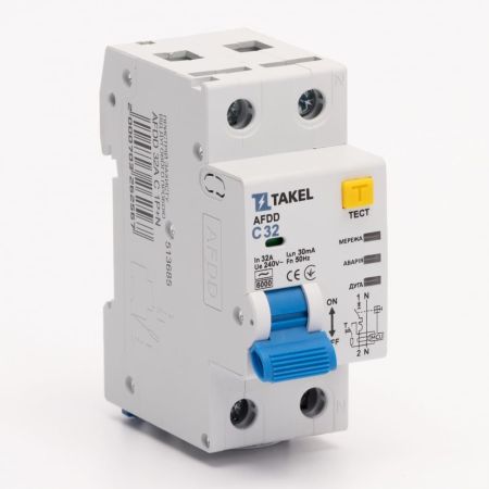 (513685) Устройство защиты от дугового пробоя AFDD 32А С 1P+N. TAKEL