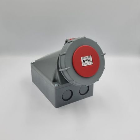 Розетка стаціонарна зовнішня TAKEL 516066 63A 3P N E