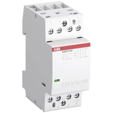 (1SAE231111R0640) Модульний контактор ESB25-40N-06 In=25А. 4NO контакта. Uкат=220В AC. ABB