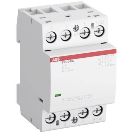 (1SAE341111R0640) Модульний контактор ESB40-40N-06 In=40А. 4NO контакта. Uкат=220В AC. ABB