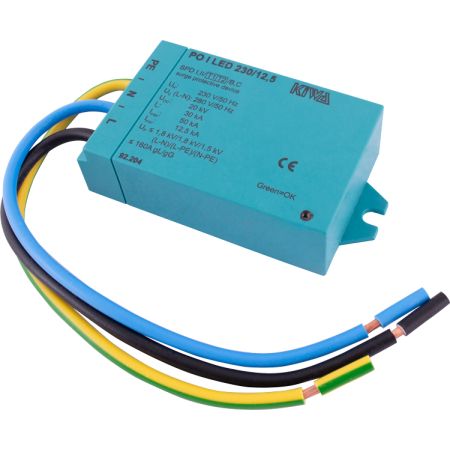 (92.203) Устройство для защиты от импульсных перенапряжений e.PO II LED 230V/30kA класс II+III. 1 полюс + N-PE. для LED освещения. E.NEXT