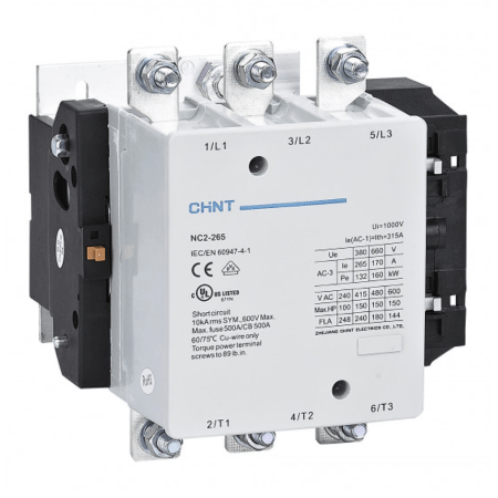 (671402) Контактор NC2-265. 265A. 1NO+1NC. 230V AC. Chint
