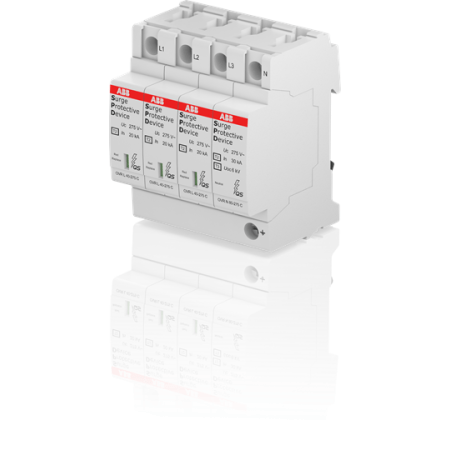 (2CTB803973R1100) Ограничитель перенапряжения OVR T2 3N 40кА 275V P QS 3P тип 2 распред.щит ABB