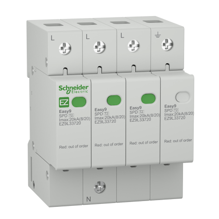 (EZ9L33720) Ограничитель перенапряжения Easy9 3+N. 20кА/10кА/1.3кВ.Schneider Electric