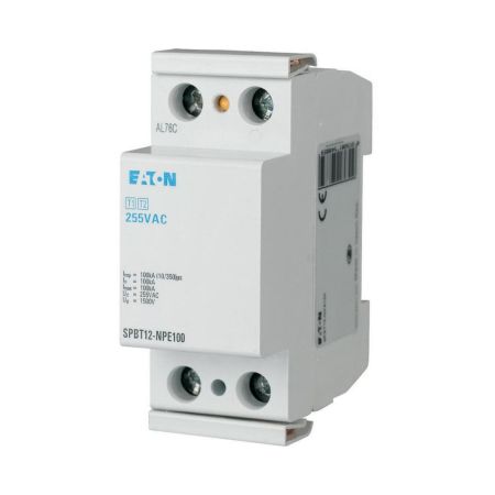 158307 Комбинированный ограничитель перенапряжения SPBT12-NPE100. 100кА 280V 1P. Класс В+C. Eaton