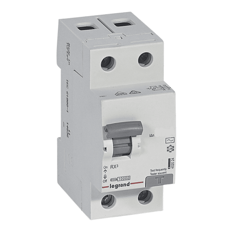 402026 Устройство защитного отключения  ВДТ RX3 2P In-63 А. Un-230В. 30mA. Класс АС. Legrand
