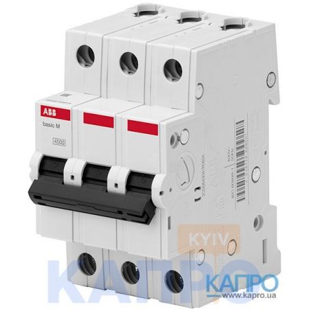 (2CDS643041R0325) Автоматический выключатель Basic M 3P In=32 А Un=220-240В Кривая B 4.5 кА. ABB