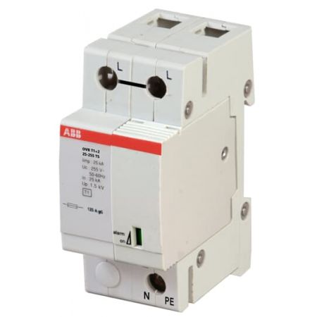 (2CTB815101R0300) Ограничитель перенапряжения OVR T1+2  25кА  255V  TS 1P тип 1 ввод.щит ABB