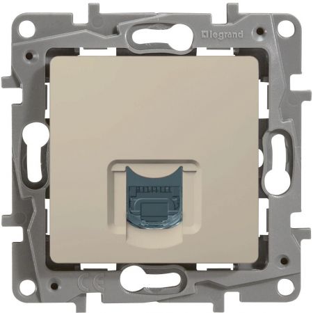 (672340) Телефонная розетка RJ11 ETIKA слоновая кость. Legrand