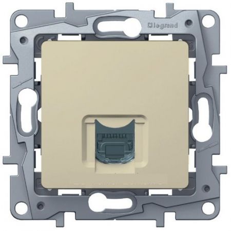 (672341) Компьютерная розетка RJ45 кат5 UTP ETIKA слоновая кость. Legrand