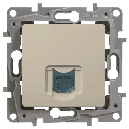 (672353) Компьютерная розетка RJ45 кат6 UTP ETIKA слоновая кость. Legrand