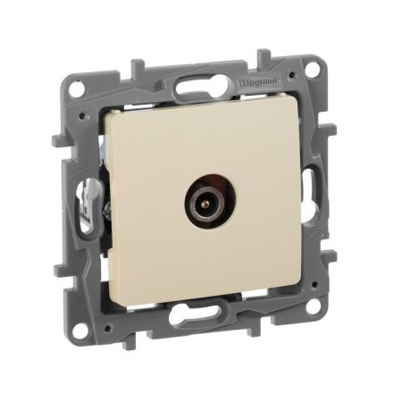 (672363) Розетка TV проходящая 15дБ ETIKA слоновая кость. Legrand